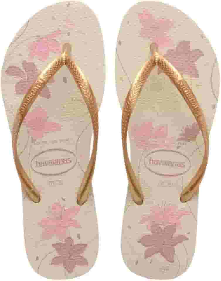 Chinelo Havaianas Slim Organic Preto Rosa