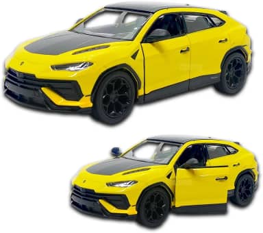 Kinsmart Miniatura de Carro Lamborghini Urus Performante 12 CM 1/40, Abertura de Portas, Com Fricção, Amarelo