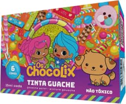 Master, Tinta Guache, 6 cores, Chocolix, 15 ml