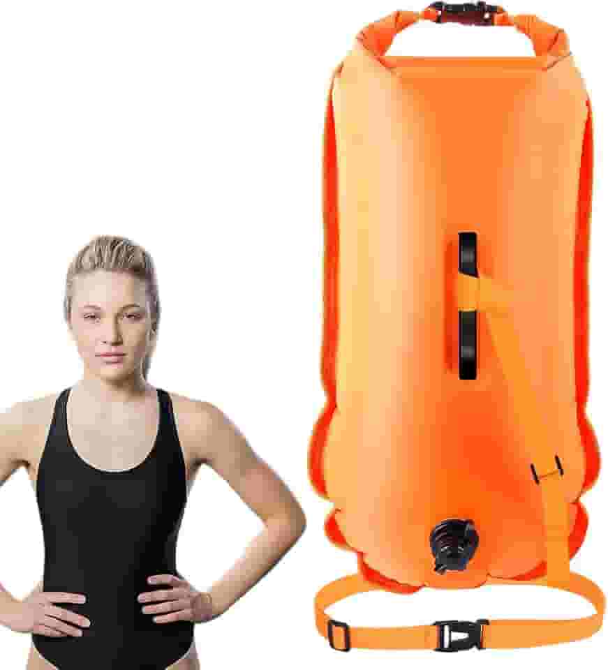 Flutuador de Natação em Águas Abertas, Fancyes Bóia de Natação Inflável, Bóia de Segurança para Treinamento