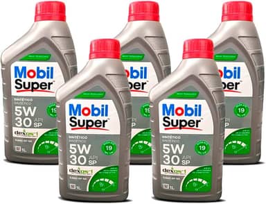 Kit Troca 5 L Óleo de Motor Sae 5w30 Mobil Super Dexos 1 Api Sp ilsac Gf-6a Sintetico
