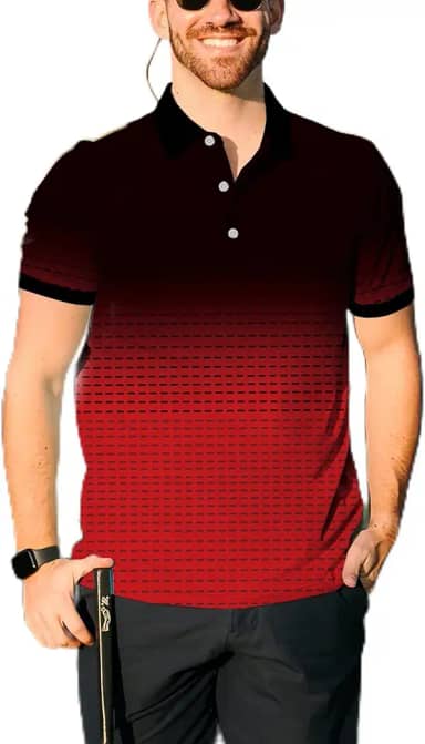Camisas polo masculinas casuais de golfe com gola seca e manga curta com absorção de umidade para o verão