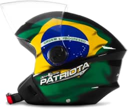 Pro Tork Capacete New Liberty Three Patriota, Preto/Verde, Tam. 58