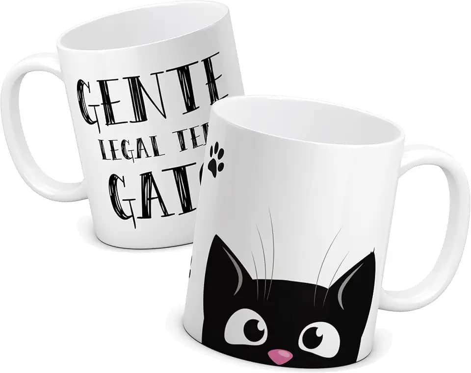 Caneca Personalizada Presente Gente Legal Tem Gato Mãe Cerâmica 325ml
