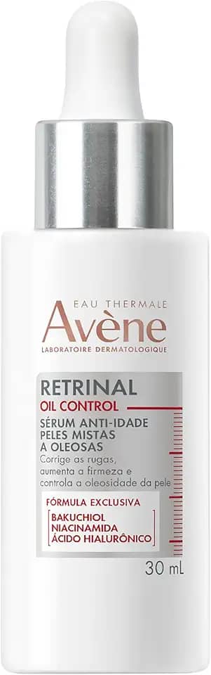 Avène Retrinal Oil Control Sérum Facial Anti-Idade, Antioleosidade para Peles Mistas e Oleosas, com Bakuchiol, Niacinamida e Ácido Hialurônico. Menos rugas e mais firmeza, 30 ml
