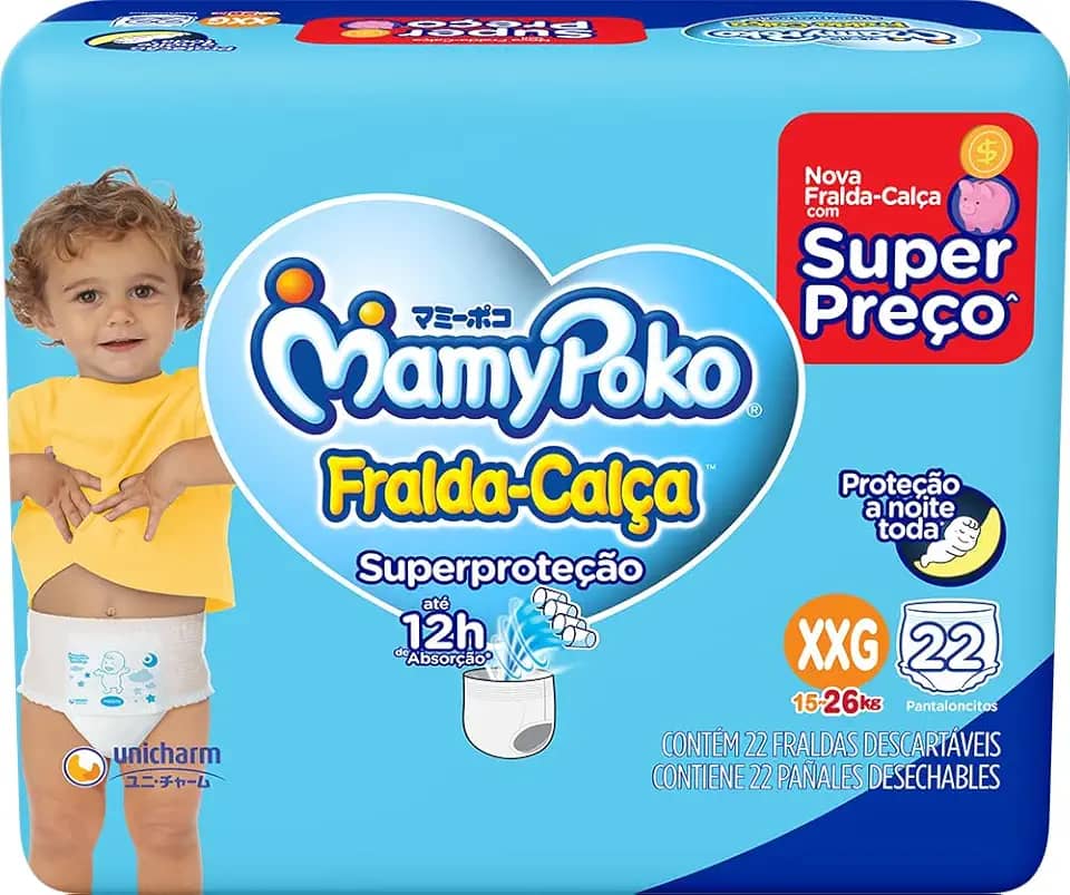 MamyPoko Fralda-Calça Superproteção Xxg 22 Unidades