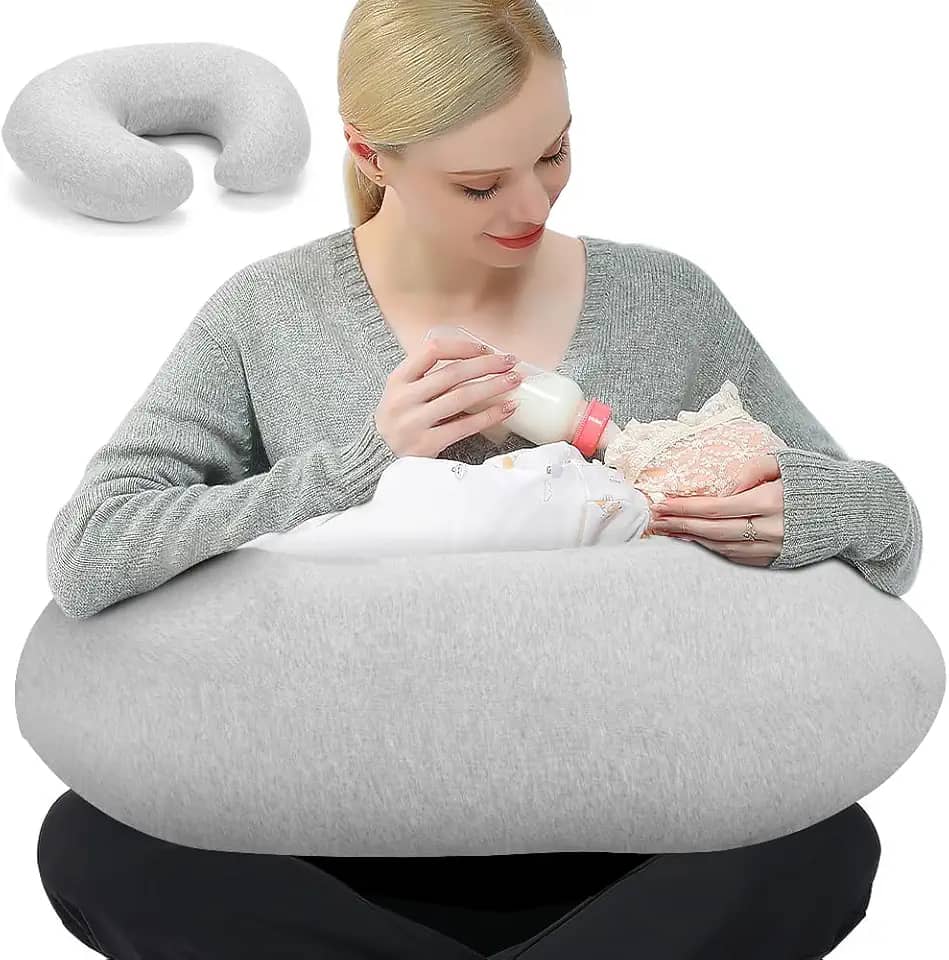 Almofada de Amamentação, Almofada Amamentação, Design Ergonômico para Mamadeiras e Itens Essenciais de Amamentação, Conforto Aprimorado para Suporte Máximo