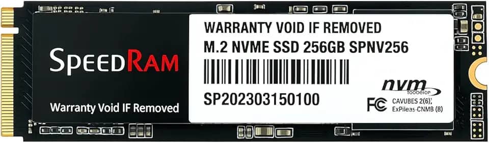 Ssd Disco Sólido Interno Speedram 256gb M.2 Nvme Pcie 2280