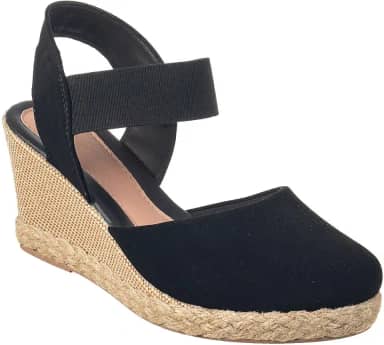 Sandália Feminina Anabela de Salto Elástico Confortável Flat Grosso Macia