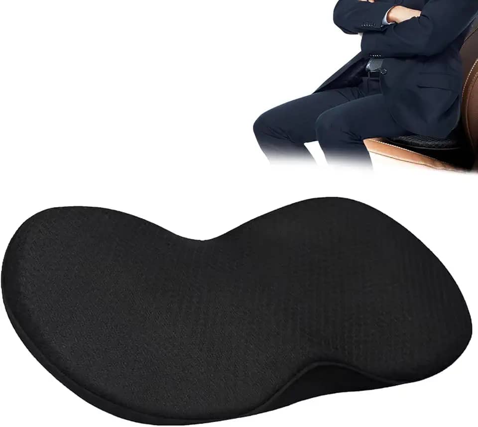 Almofada de Assento de Carro-Infusão de Espuma de Memória-Suporte Lombar para Alívio da Dor nas Costas e Cóccix, Antiderrapante, para Cadeira de Escritório, Caminhão, Long Drive