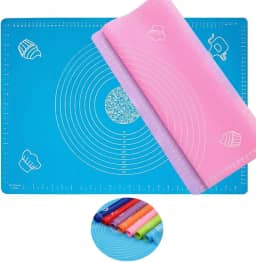 Combo Kit 2 Tapetes Culinários Silicone 50x40 cm Antiaderente com medidas (CORES SORTIDAS) - ROCCAMARE