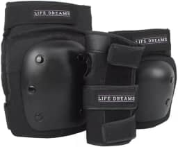 Kit de Proteção Patins Skate Bicicleta Completo Joelheira Cotoveleira Munhequeira Life Dreams (M)