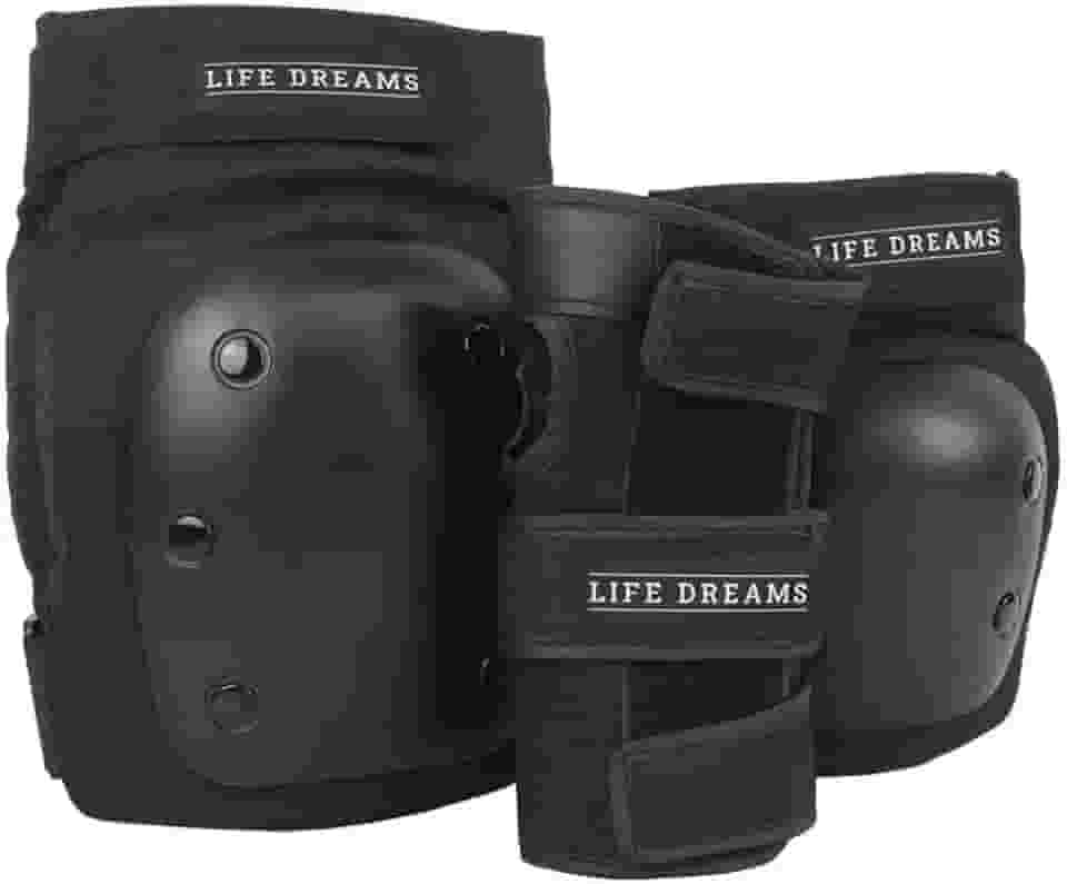 Kit de Proteção Patins Skate Bicicleta Completo Joelheira Cotoveleira Munhequeira Life Dreams (M)
