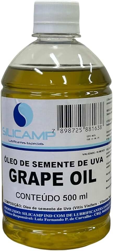 Óleo Vegetal De Semente De Uva 100% Puro E Natural 500ml