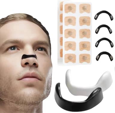 MHSHOP Dilatador Nasal Magnetico Anti Ronco e Apneia do Sono – Respira Max | Melhore a Respiração e Durma Melhor com o Dispositivo Respire Melhor (Preto)