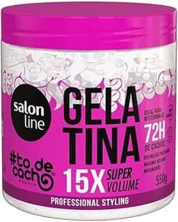 Salon Line, Gelatina Capilar, #TodeCacho, Super Volume, Vegano - Para Cabelos Ondulados, Cacheados e Crespos, 550 g