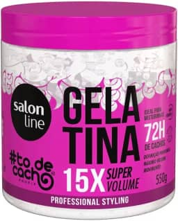 Salon Line, Gelatina Capilar, #TodeCacho, Super Volume, Vegano - Para Cabelos Ondulados, Cacheados e Crespos, 550 g