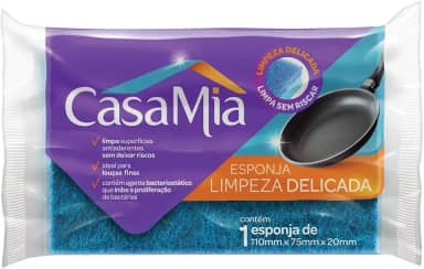 Esponja Limpeza Delicada, 117001AZ, CasaMia, 1 unidade