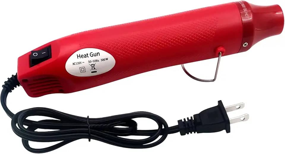 Pistola de calor, mini pistola de ar quente para artesanato faça você mesmo, ferramenta de pistola de ar quente portátil para gravação em relevo, embalagem retrátil, tinta de secagem