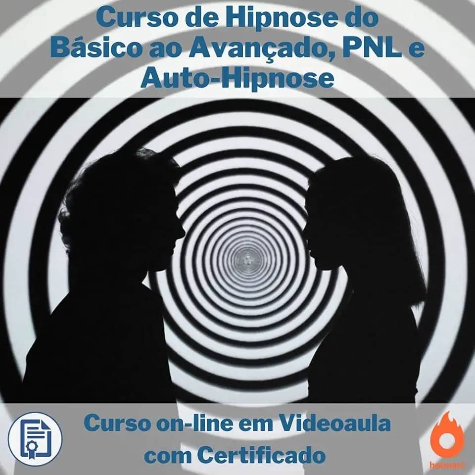 Curso on-line em videoaula de Hipnose do Básico ao Avançado, PNL e Auto-Hipnose com Certificado