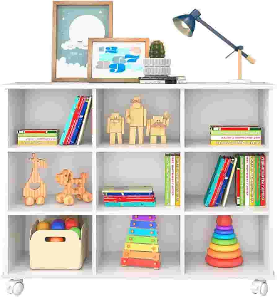 Nicho Organizador de Brinquedos com Rodízios