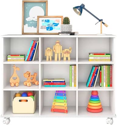 Nicho Organizador de Brinquedos com Rodízios