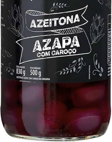 Azeitonas Pretas Azapa Premium Vidro 500g
