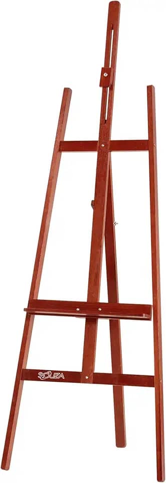 Cavalete de Pintura Luxo, 1,80m, Mad. Pinus Mogno - Souza & Cia (Ref: 4104)