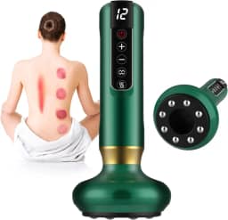 cenlomat Ferramenta de massagem de celulite, massageador elétrico de celulite removedor de gordura com 12 modos de sucção, recarregável e sem fio, massageador inteligente para braços, pernas e costas (Verde)