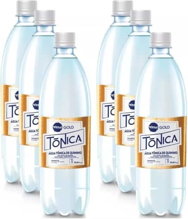 Água Tônica De Quinino Gold Vittal Garrafa 1 Litro 6 Unidades
