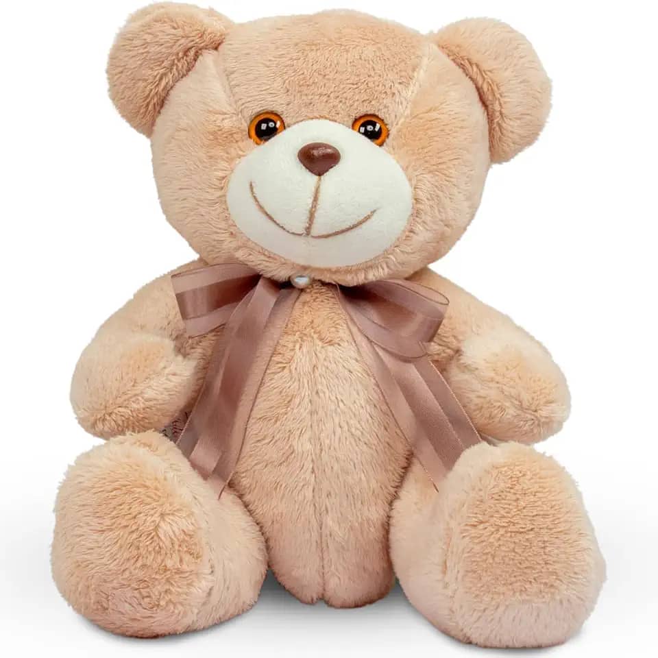 Ursinho de Pelúcia Antialérgico para Decoração 20cm (Caramelo/Marrom)