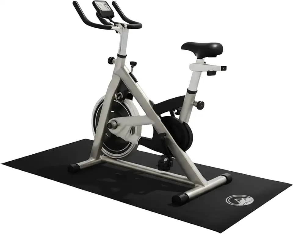 Tapete de esteira – Almofada de equipamento de ginástica doméstica de 76 x 182 cm – Tapete de exercício de 5 mm para bicicleta, tapete de caminhada ou elíptico em madeira ou carpete – Tapete de treino
