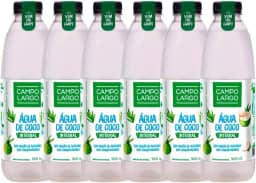 Kit 6x Água De Coco Integral Campo Largo Garrafa 900 Ml Natural Sem Conservante Fardo