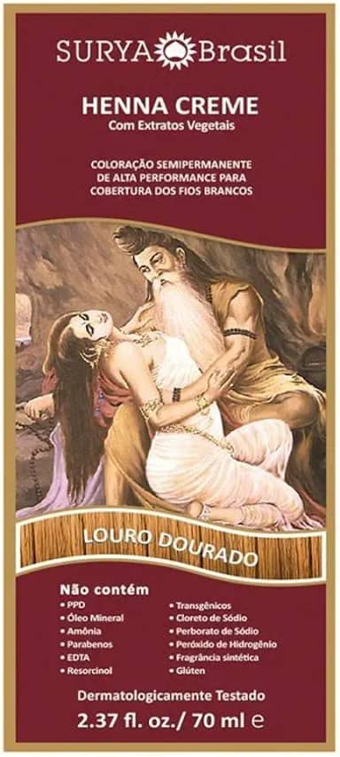 SURYA BRASIL Tintura Creme Henna Surya Louro Dourado 70Ml