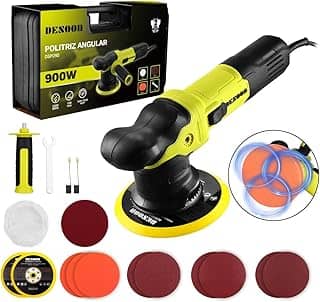 DESOON Politriz Roto Orbital Profissional 900W 127V Elétrica Lixadeira Polidor 5500rpm 150MM Polir Lixar Carro Azulejo Madeira Com Acessórios
