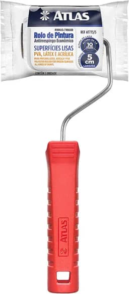 Atlas - Rolo de Pintura Antirespingo Lã Sintetica 9CM