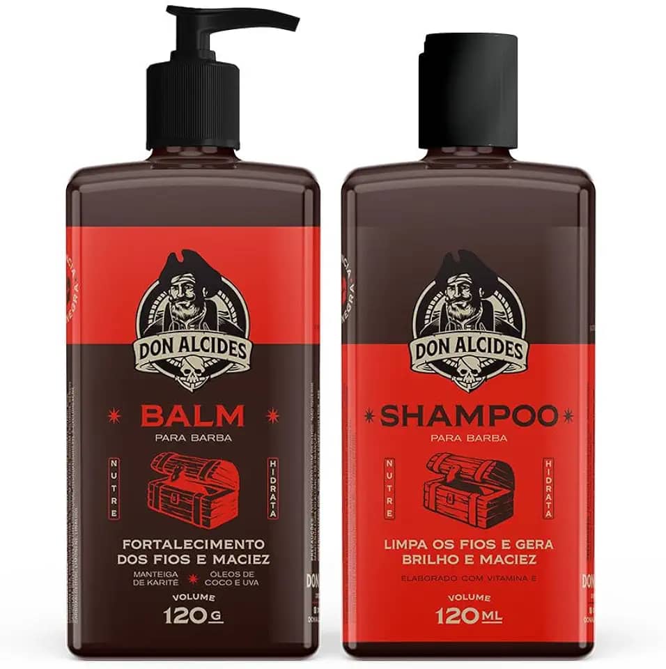 Kit Shampoo e Balm Don Alcides Barba Negra