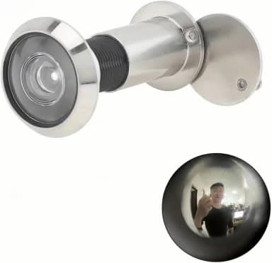 Olho Mágico para Porta Soprano em Latão Cromado – Visor de Segurança, Instalação Fácil, Alta Durabilidade – Cor Prata