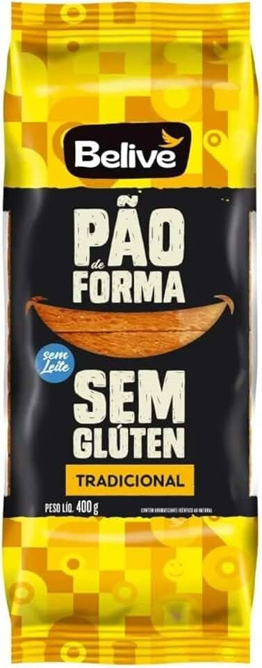 Pão de Forma Tradiconal sem Glúten 400g - Belive