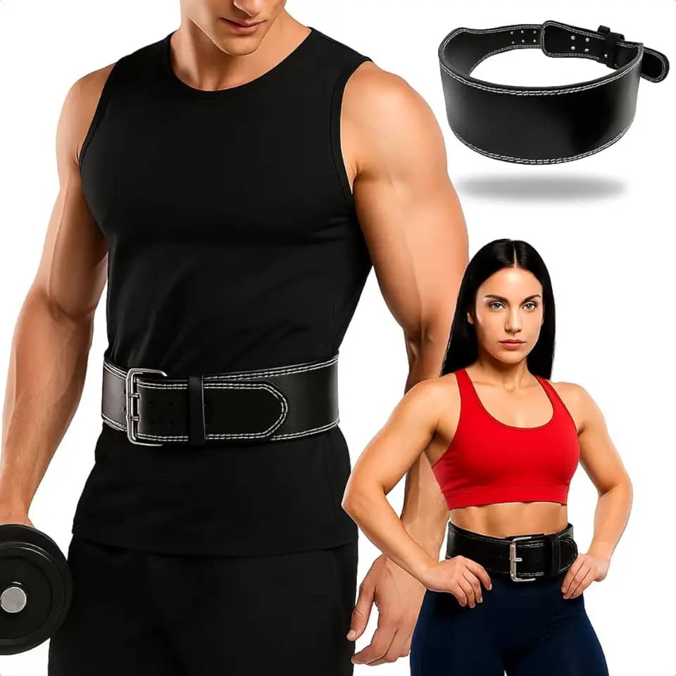 Cinturão De Couro Academia Crossfit Agachamento Fit Musculação Ajustável Suporte Lombar Profissional Reforçado