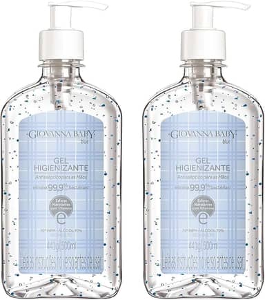 Kit Álcool Gel 70% Giovanna Baby Blue 2 Unidades 500 ml
