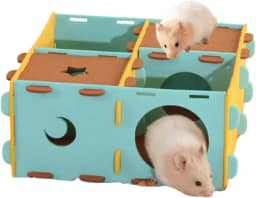 Copfeu Túnel de labirinto de feltro de hamster esconderijo de hamster labirinto interativo de animais de estimação labirinto interativo para animais de estimação brinquedos de túnel de esconderijo