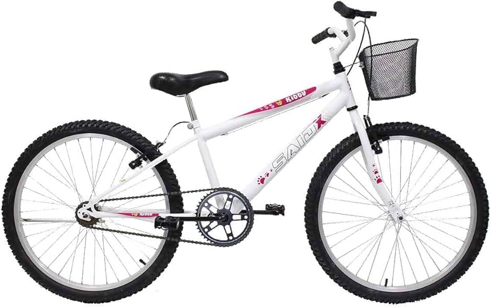 Bicicleta Aro 24 Feminina Saidx Quadro em Aço Freio V-Brake