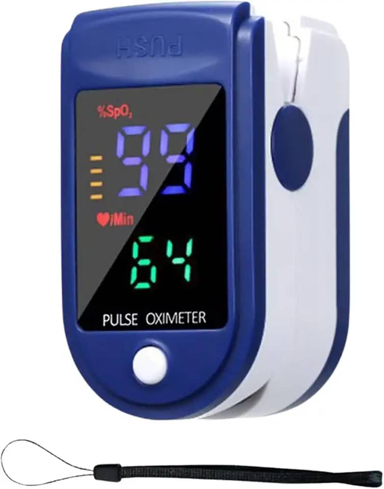 Oxímetro Digital de Dedo, Medidor Saturação Sangue, Pilha, AVIBES