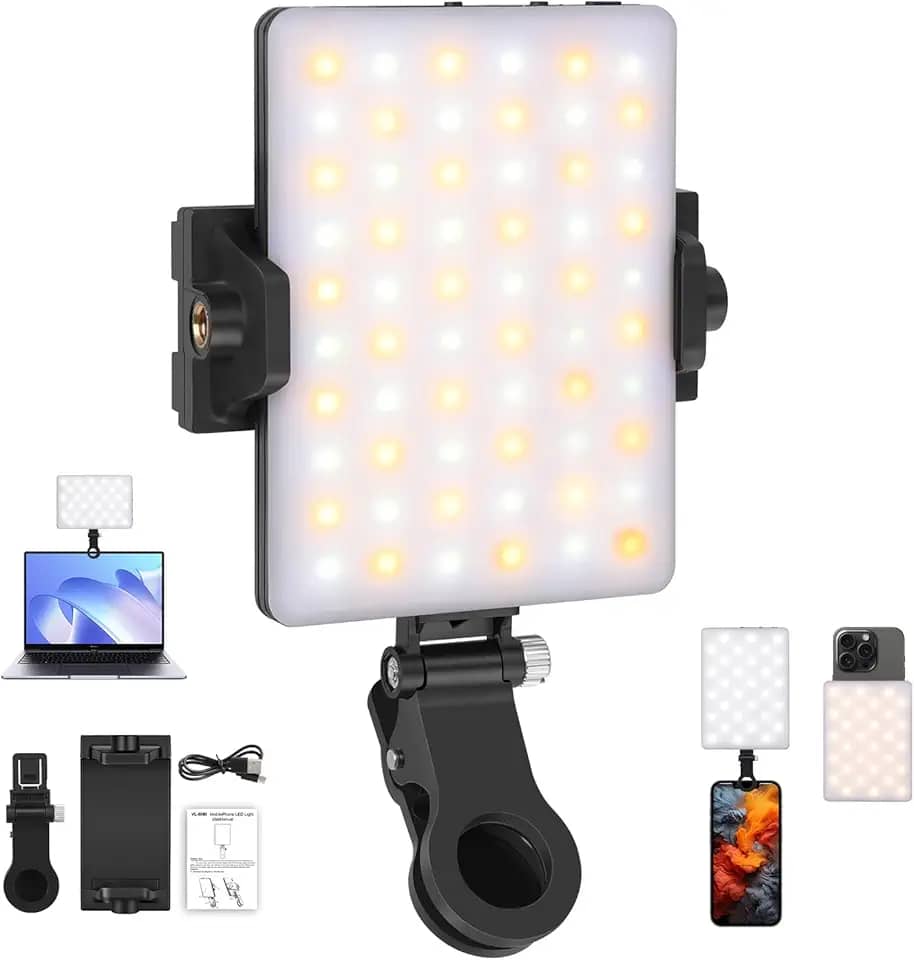 Luz para Gravar Video, Luz Led Portatil, Led Portatil, Luz de Led para Gravar Video, Iluminação para Video, Led para Celular