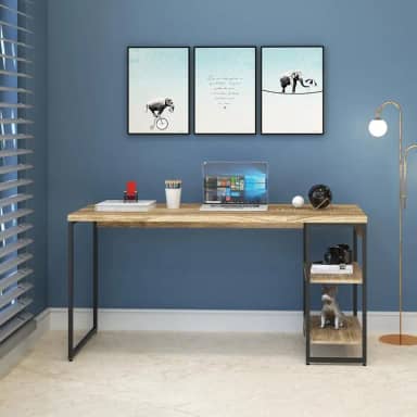 Escrivaninha com Estante Baixa 2 Prateleiras 1,50m Dynamica