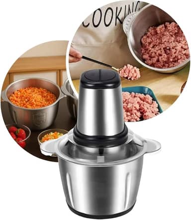 Multiprocessador Processador De Alimentos Triturador Liquidificador Moedor Inox Eletrico 110v Turbo 3 Litros All in One Com 2 Velocidades