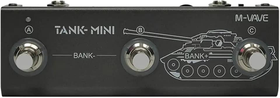 M-VAVE TANK MINI Pedal Multiefeitos para Guitarra/Baixo com 21 Presets, Bluetooth, Bateria Recarregável 7h, Interface Áudio USB, Modelador de Amp e Cab IR - Efeitos Profissionais Portátil
