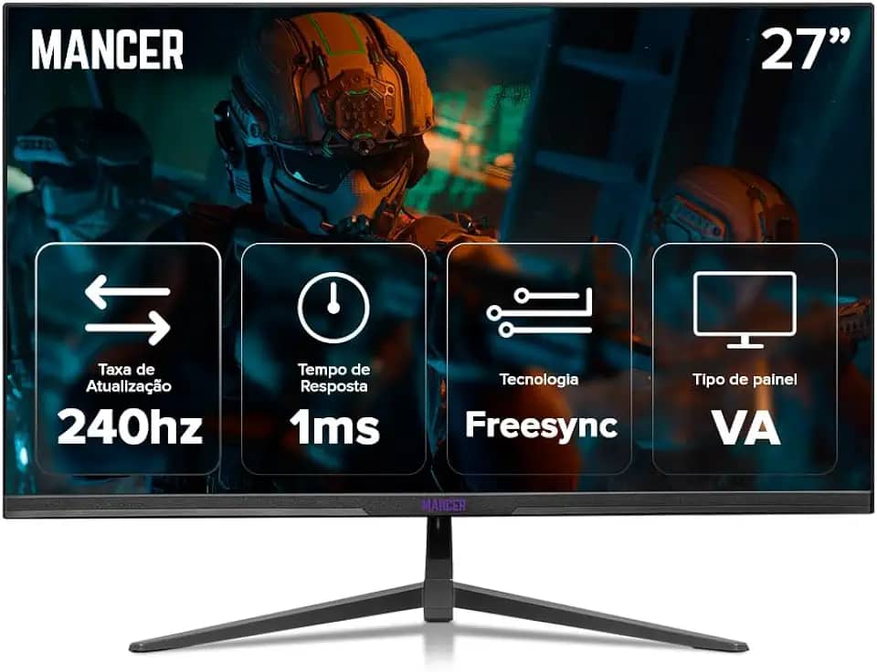 Monitor Gamer Mancer Horizon Z PRO240S | 27 Pol | VA | FHD | 1ms | 240Hz | HDMI/DP | MCR-HZNP240S-BL02