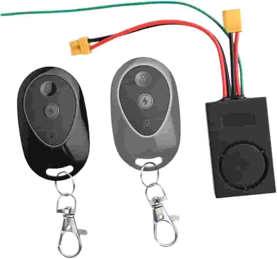 oshhni Alarme para bicicleta elétrica Alert XT60 Interface Acessórios confiáveis para bicicleta Resistente, prático com controle remoto, antirroubo